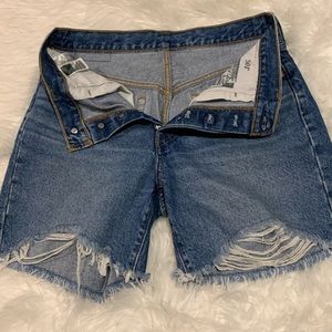 Levi’s 501 high rise jean shorts